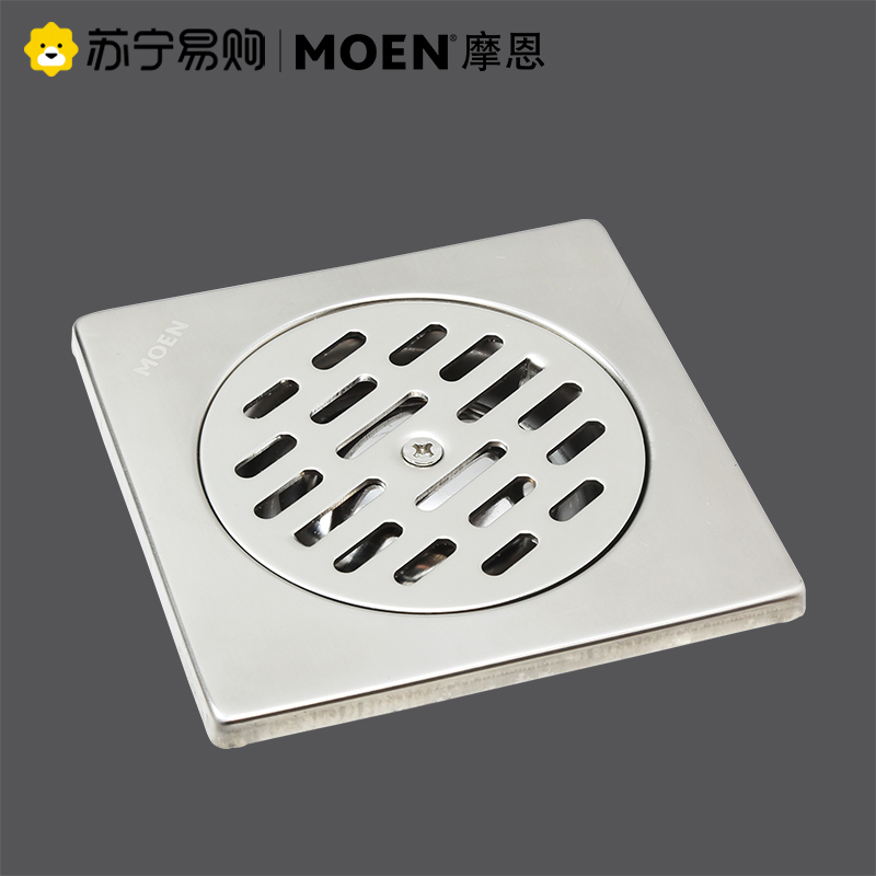 摩恩 大排量直式淋浴房卫生间不锈钢地漏正品卫浴配件 3997