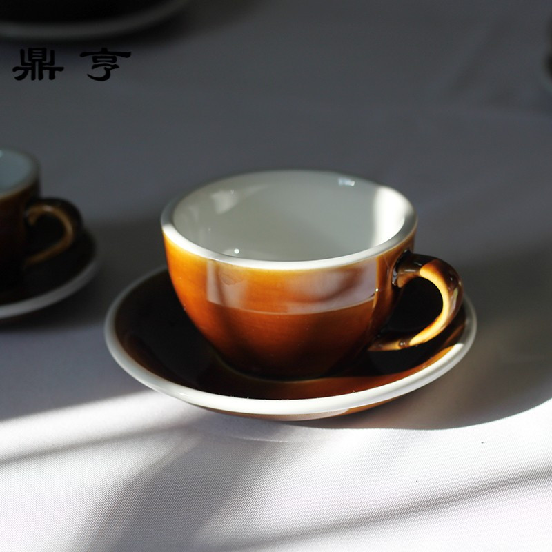 鼎亨咖啡杯拉花杯套装咖啡店用拉花专用练习古典陶瓷咖啡杯杯碟套