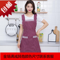 防水围裙女纯棉公主家用厨房做饭韩版时尚餐厅背带式做饭防油罩衣
