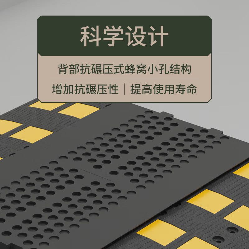 嵋里 减速带橡胶减速带道路公路乡村斜坡缓冲带汽车减速垄50_60_3cm[3CM欧标款]图片