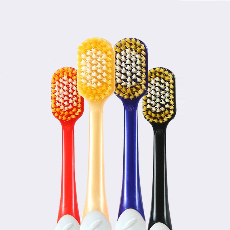 葵雨 日系宽头牙刷细丝软毛成人牙刷 4支/组 颜色随机高清大图