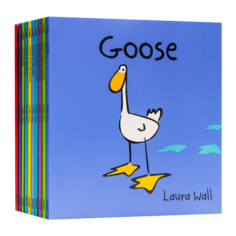 [正版]英文绘本读物小鹅咕茜系列绘本10册 Goose 英文原版绘本 小鹅goose 儿童英语启蒙温暖的主题小女孩与大高清大图