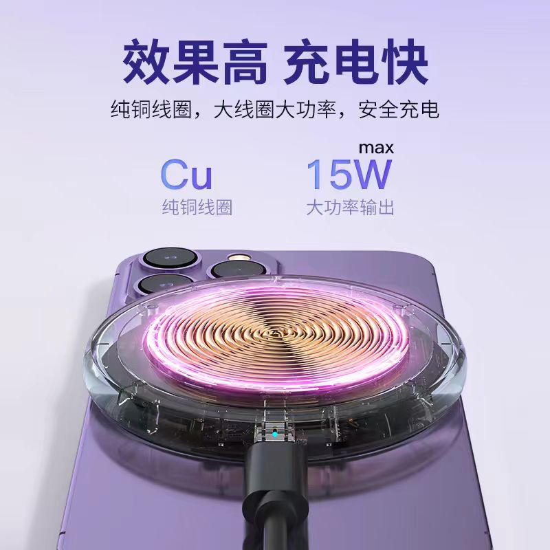 纽曼(Newmine)无线充WXC02白色15W无线充电器快充底座高清大图