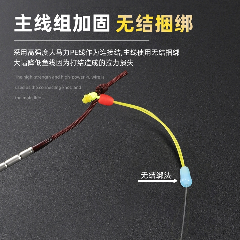 大力马pe节主线加强鱼竿杆稍绳密度加固护线绳闪电客太空豆钓鱼配件大全