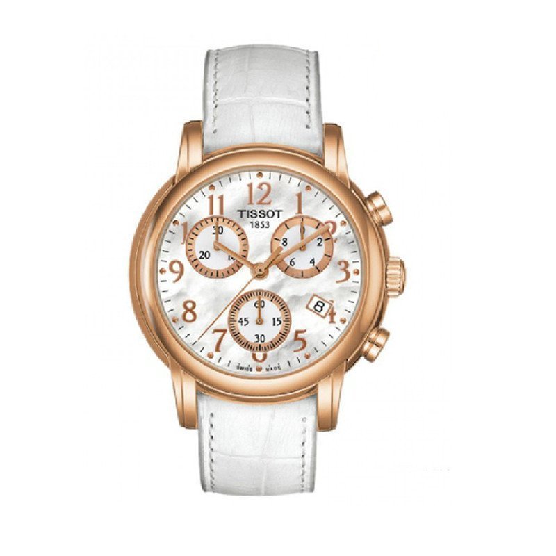 天梭 TISSOT 韵驰系列石英女表皮带指针女士手表女腕表计时皮革手表女腕表T050.217.11.112.00