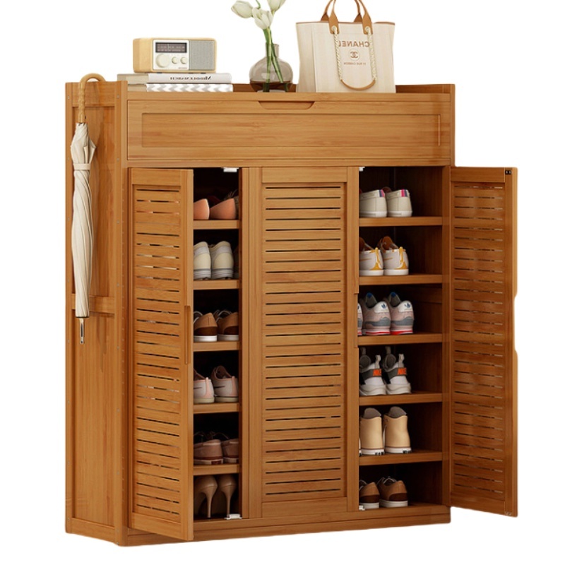 攸形鞋柜三门八层900*320*1120mm个高清大图