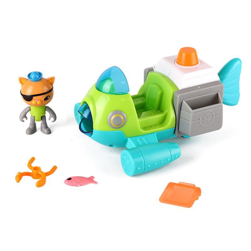 费雪海底小纵队鹦嘴鱼艇呱唧套装男孩舰艇过家家儿童洗澡玩具 鹦鹉鱼