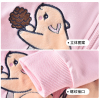 铅笔俱乐部童装2020秋季新款小童针织外套连帽女童上衣拉链卡通