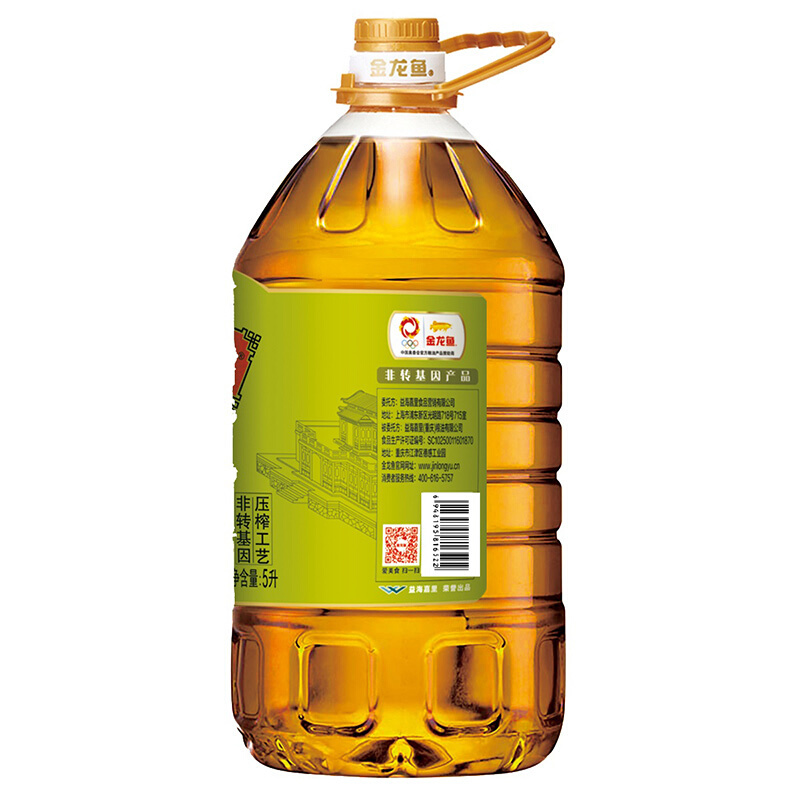金龙鱼 外婆乡小榨菜籽油5L/桶