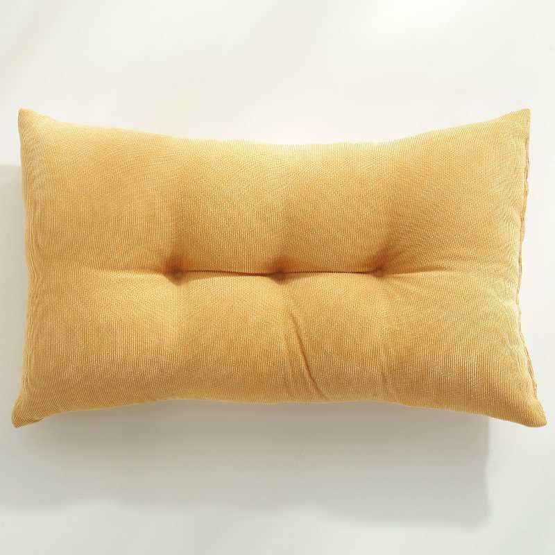 灯芯绒沙发靠垫抱枕套民宿客厅飘窗样板间床头靠背靠枕腰枕 30x50cm 腰枕厚灯芯绒-朴黄