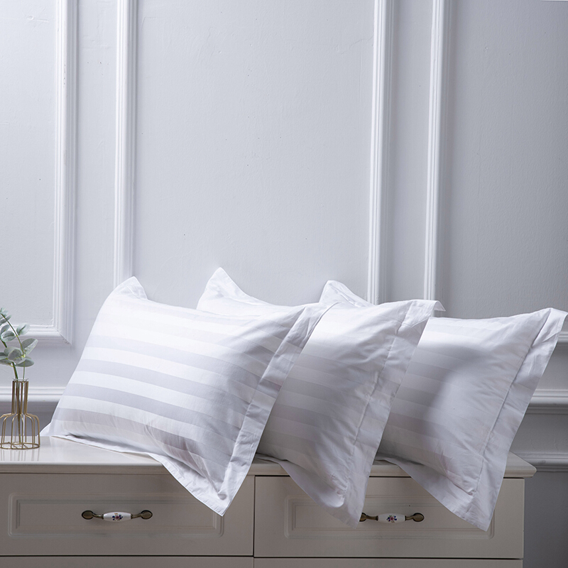 洛菲源 缎条枕套 星级酒店宾馆招待所常用枕套60*90cm条高清大图