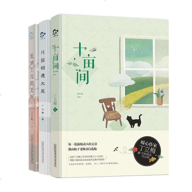 暖心作家丁立梅散文精选集套装3册 低到尘埃的美好+十亩间+只因相遇太美 中考现代文阅读热点作家丁立梅自选集现代散文随