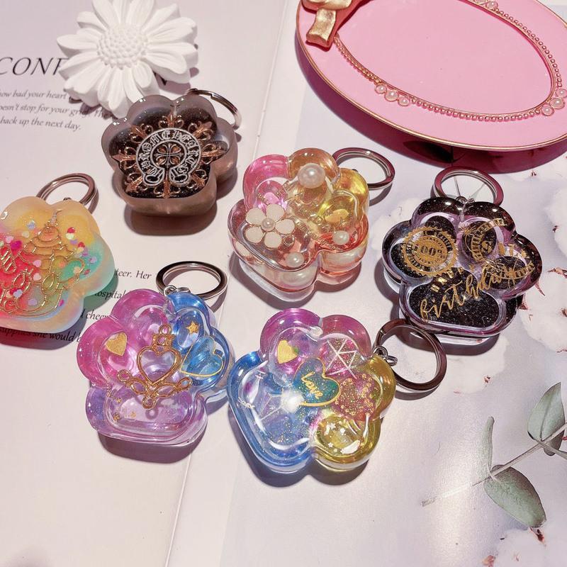 r水晶滴胶可爱猫爪狗爪个性创意钥匙扣包包挂件女生情侣伴手礼物