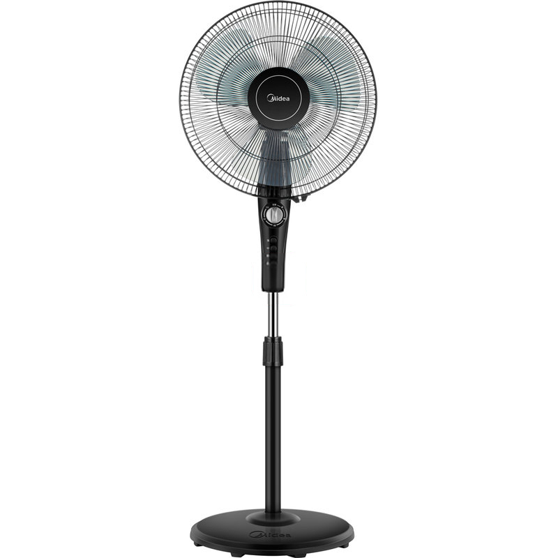 美的(Midea)电风扇落地扇大风量定时家用60W升降 科技风 吹得更远更猛旗舰款大风力网红同款家用宿舍 黑色3叶机械定