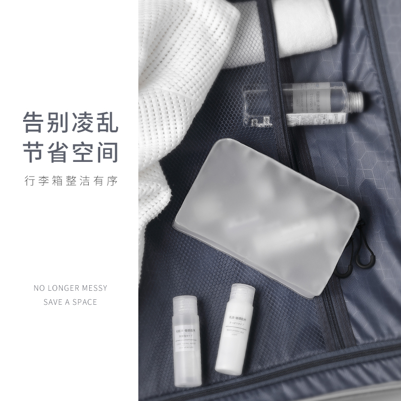 TPU洗漱包旅行收纳袋出差旅游便携防水拉链手拿包化妆包收纳袋 三维工匠高清大图