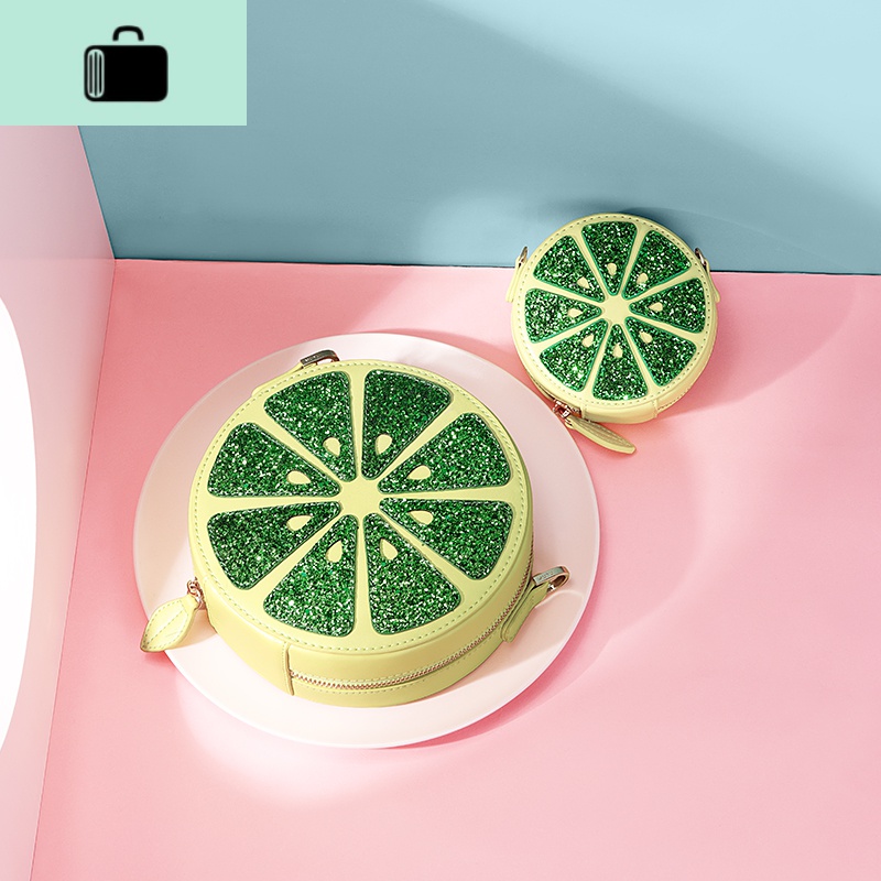 上新小包包女2020新款秋冬可爱水果零钱包单肩斜挎链条迷你包NEW LAKE高清大图