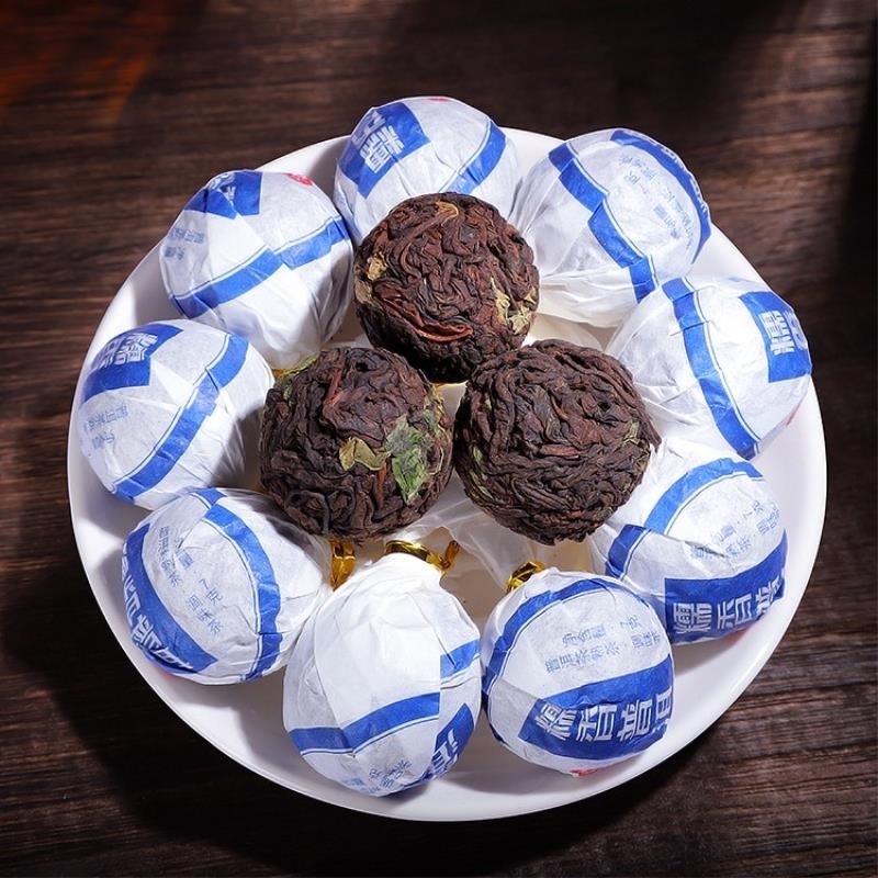 [5A糯香普洱茶]普洱熟茶云南普洱茶糯香龙珠小沱茶勐海普洱茶叶高清大图