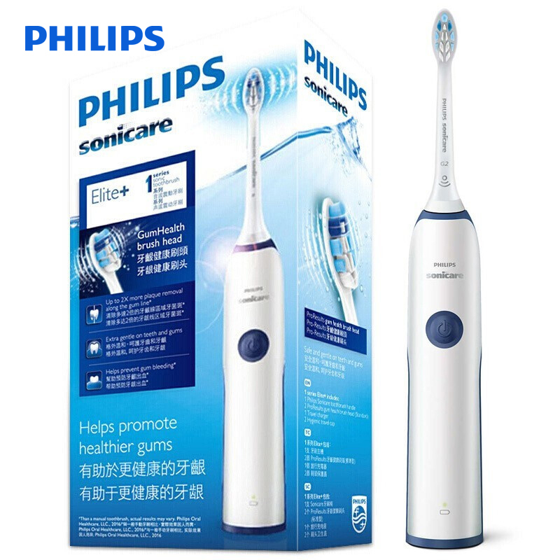 飞利浦(Philips)电动牙刷成人声波震动式 男女充电式牙刷23000转/分钟 清洁净白 HX3226/22深海幽蓝