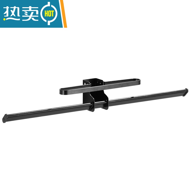 敬平晾衣架收纳整理架器免打孔壁挂式阳台墙上挂放夹子的家用挂钩 [太空铝]雅黑横向双层-30CM 1个衣夹高清大图