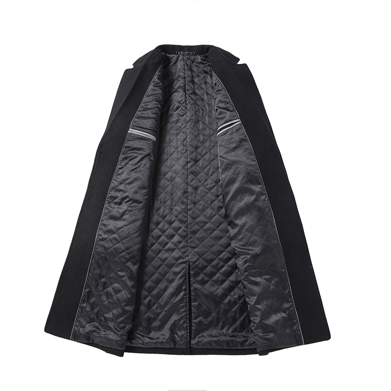 啄木鸟男士羊毛外套2024冬季加棉加厚毛呢大衣中长款高端呢子风季高清大图