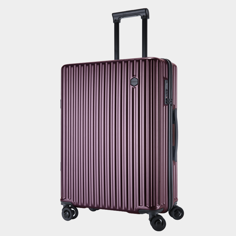 卡斯曼caseman商务拉链登机箱710a酒红21寸