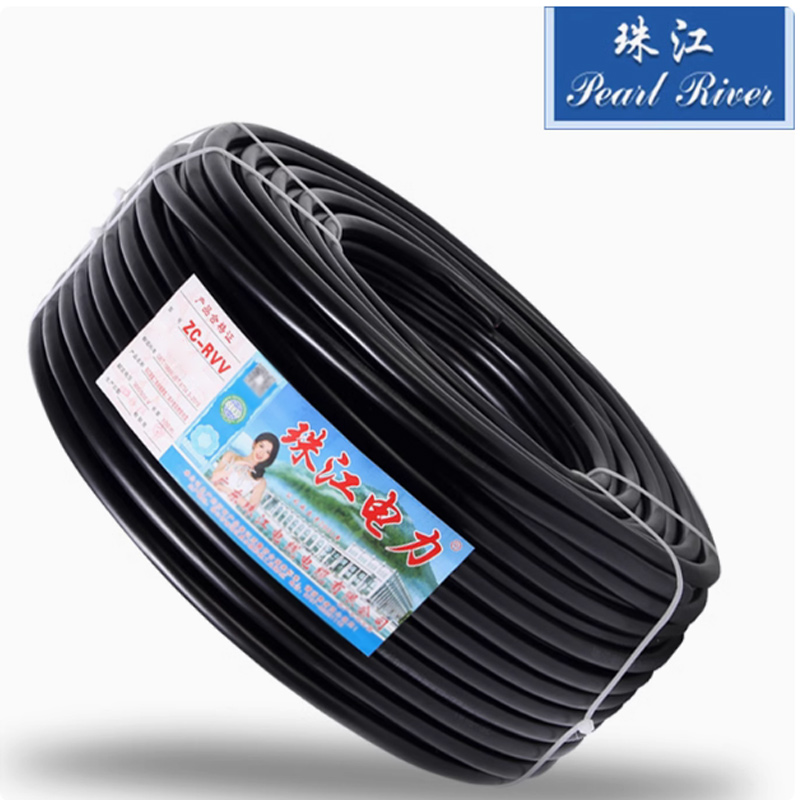 珠江电缆 电线电缆 RVV3*6 100米/卷 黑色(单位:卷)高清大图