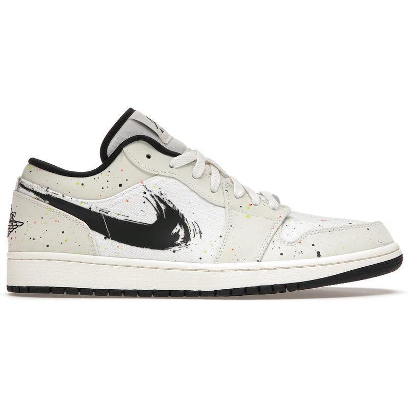 限量耐克aj男鞋jordan1lowbrushstroke防滑缓震抗冲击运动休闲低帮