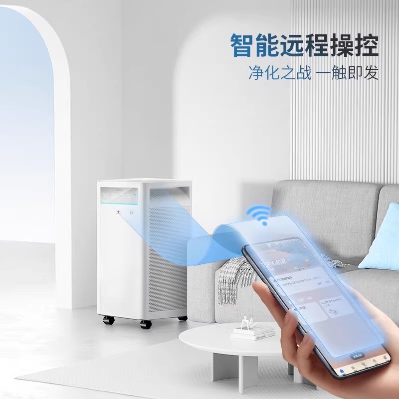 松下空气净化器家用型除PM2.5宠物适用60㎡以上PM2.5数字显示遥控功能低噪69分贝轻巧14.5kg设计高清大图