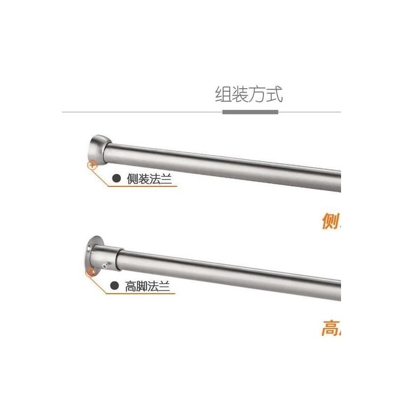 不锈钢管法兰座 衣柜挂衣杆托 晾衣杆底座圆管毛巾杆吊座固定配件|加厚法兰19mm/2个装