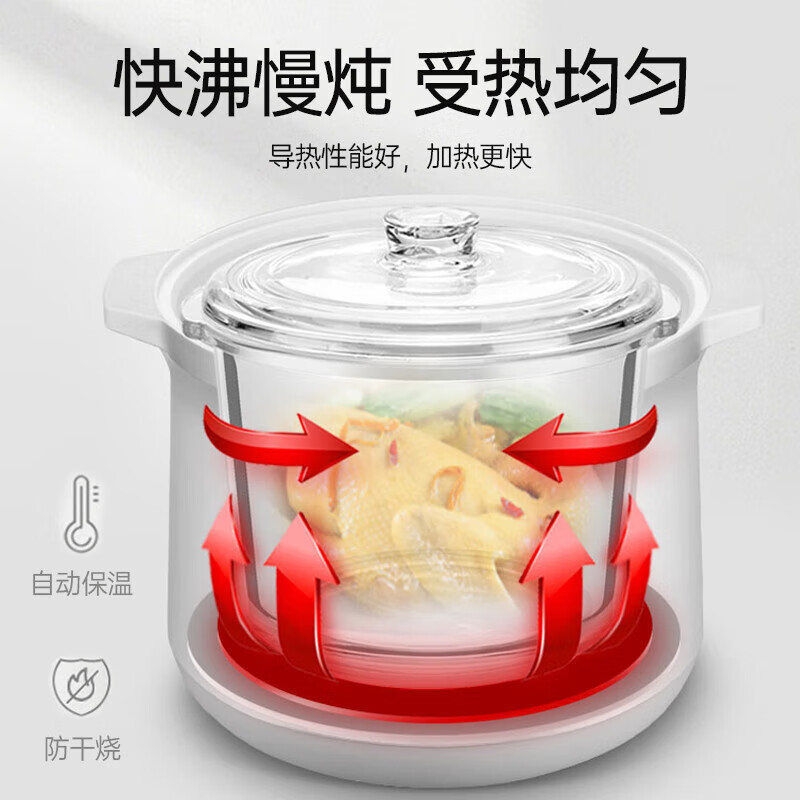 西屋(Westinghouse)电炖锅 电炖盅 隔水炖锅 煲汤锅 燕窝炖盅 炖汤锅 WDZ-121