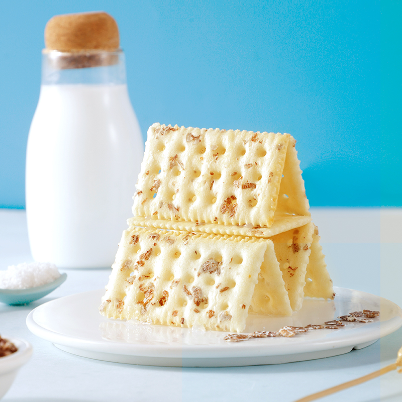 黑麦海盐苏打饼干无添加蔗糖散装咸味梳打办公室零食高清大图