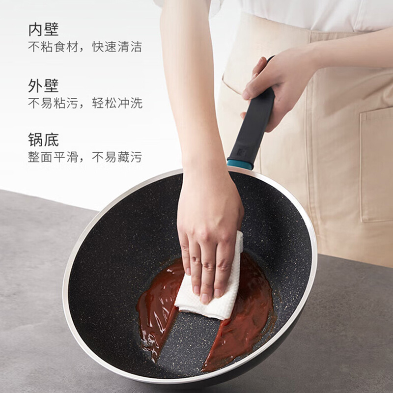 双立人锅具套装4件套不粘炒锅平底锅煎锅硅胶铲组合1027677高清大图