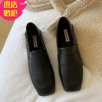 金三志英伦风小皮鞋女2021年新款春秋季百搭ins潮网红复古平底休闲单鞋休闲鞋