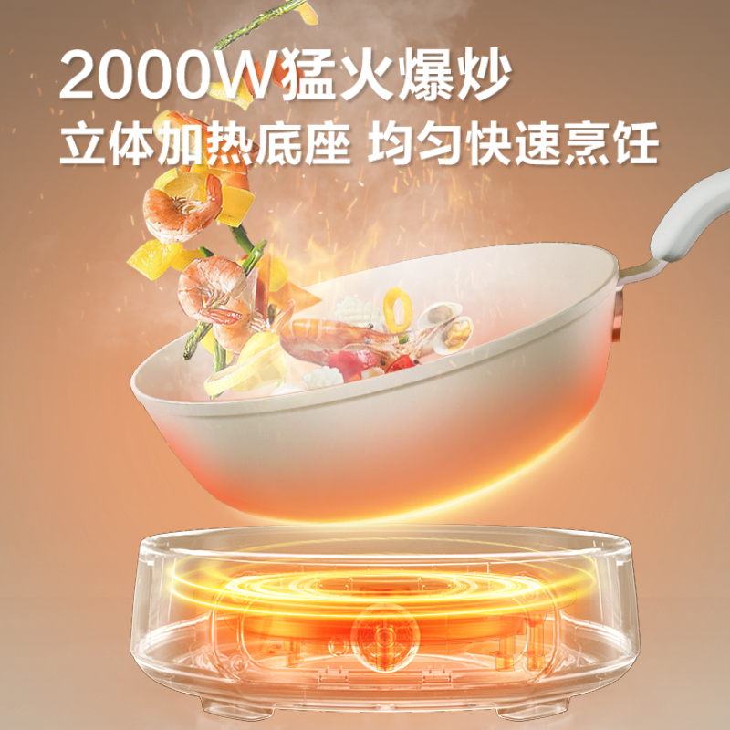 苏泊尔(SUPOR)电炒锅电煮锅电蒸锅电火锅家用电热锅分体多功能锅蒸煮炒菜4L/升容量多用途锅CJ28R862高清大图