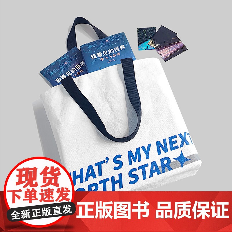 我看见的世界NFC有声书电子书套装 李飞飞自传 我看见的世界金句杜邦纸包 防水大容量通勤托特包 中信高清大图