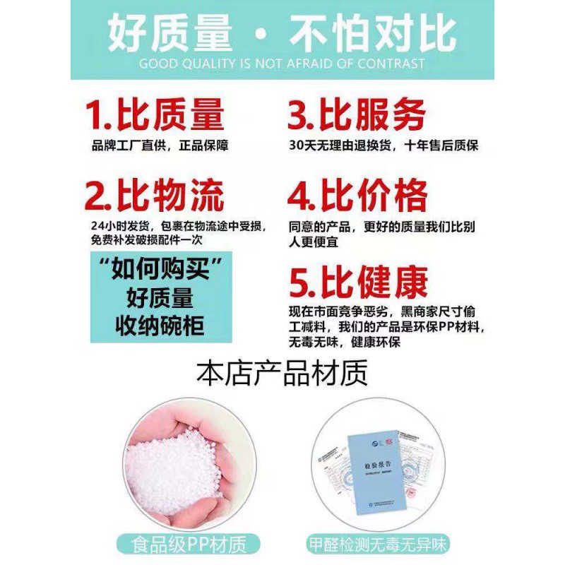 厨房大号塑料碗柜带盖放碗箱沥水碗架碗筷收纳盒碗碟餐具笼整理架收纳层架 三维工匠高清大图
