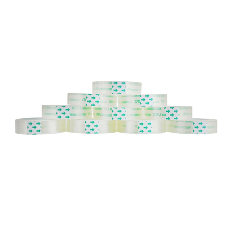 得力(deli)透明高粘文具胶带/小胶带 12mm*30y(27.4m/卷)12卷/筒