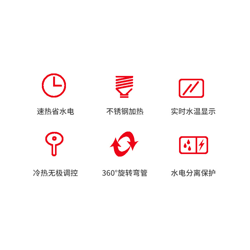 欧琳(OULIN) 即热式水龙头 冷热两用 速热小厨宝 厨房加热器家用 热水器 JDS-4D 漏保插头款 银色