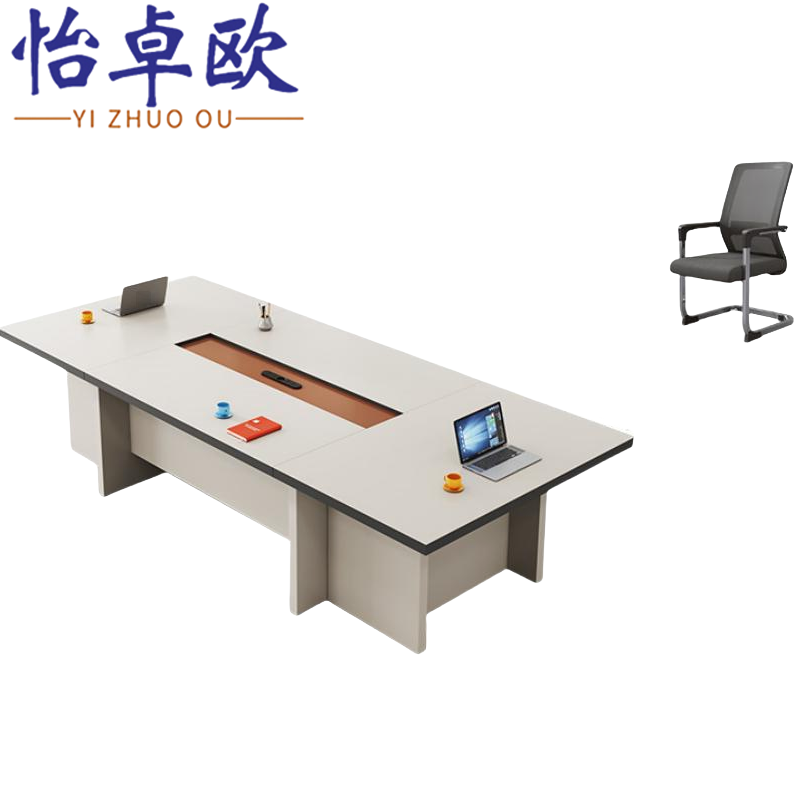 怡卓欧会议桌2.2*1米+6椅组高清大图