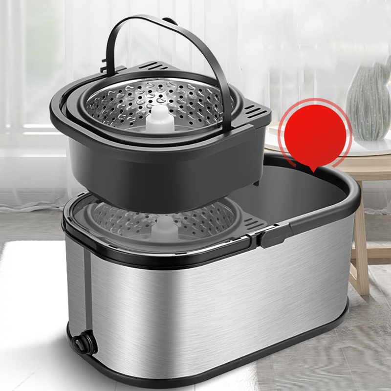 耀豪坤 不锈钢旋转拖把桶 YHK2632-1 套高清大图