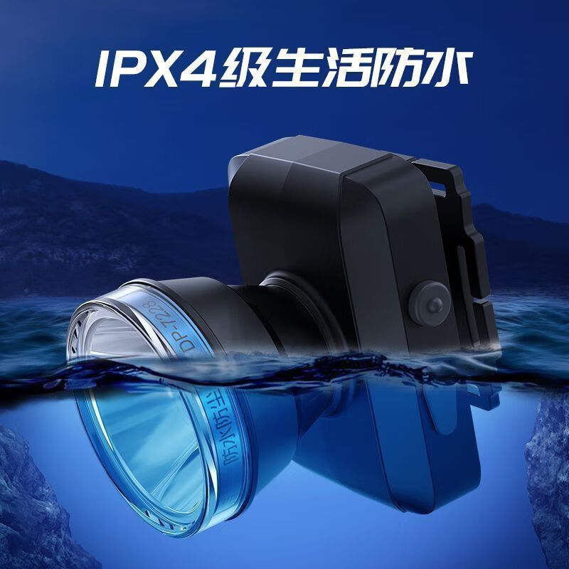 9106dp久量led-7229充电头灯 强光远射头戴式锂电池电筒 户外夜钓矿灯
