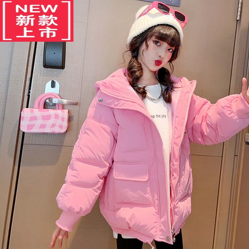 可莉允女童冬装棉服2022新款韩版网红儿童加厚羽绒棉衣中大童冬款外套潮图片