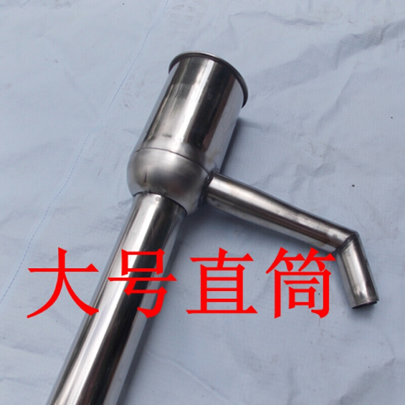 BONJEAN不锈钢油抽子手动油抽手摇泵油桶抽水器手摇油抽子大小号抽油筒 大号球头型高清大图