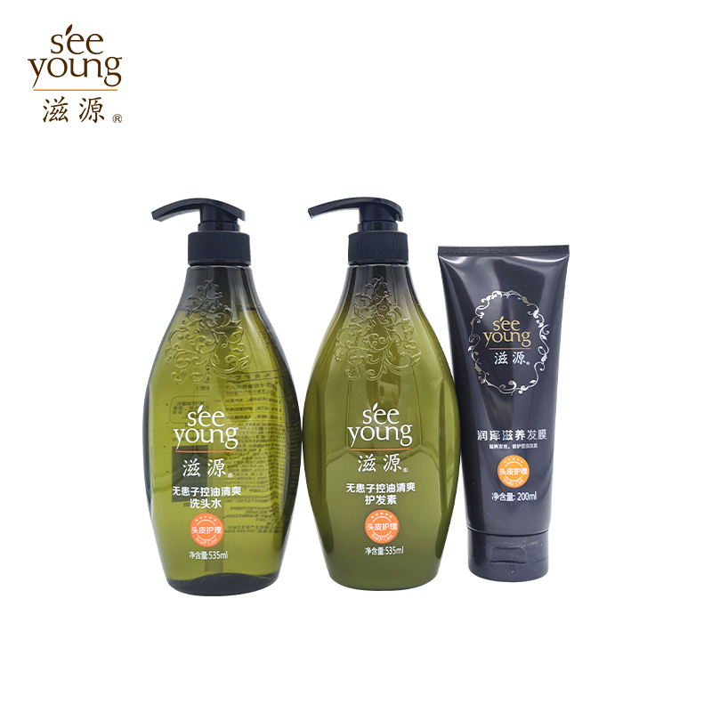 滋源无患子洗发水+无患子护发素+滋养发膜套装高清大图