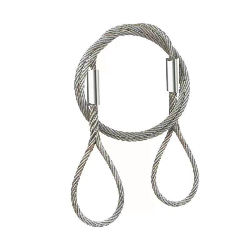 浪伍 压双环钢丝绳(带不锈钢吊牌) 10mm*4.0m/根高清大图