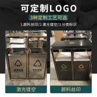 酒店大堂商用定制垃圾桶带烟灰缸宾馆大厅电梯口立式 大号-白色烟灰缸