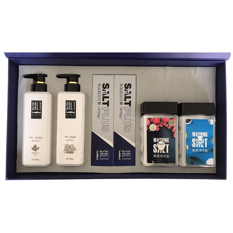 盐家六品组合装(轻盐出品)沐浴盐果蔬清洗盐餐具清洗盐牙膏六件套