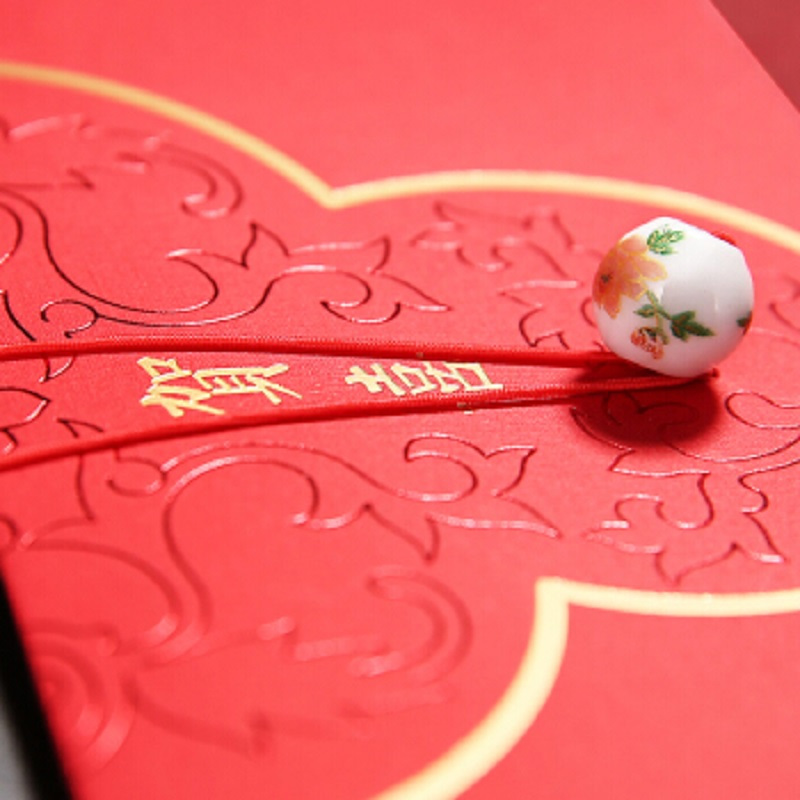 东龙浩宇 2018创意中式结婚红包利是封婚庆千元红包袋改口红包 盛唐牡丹红包 单个装