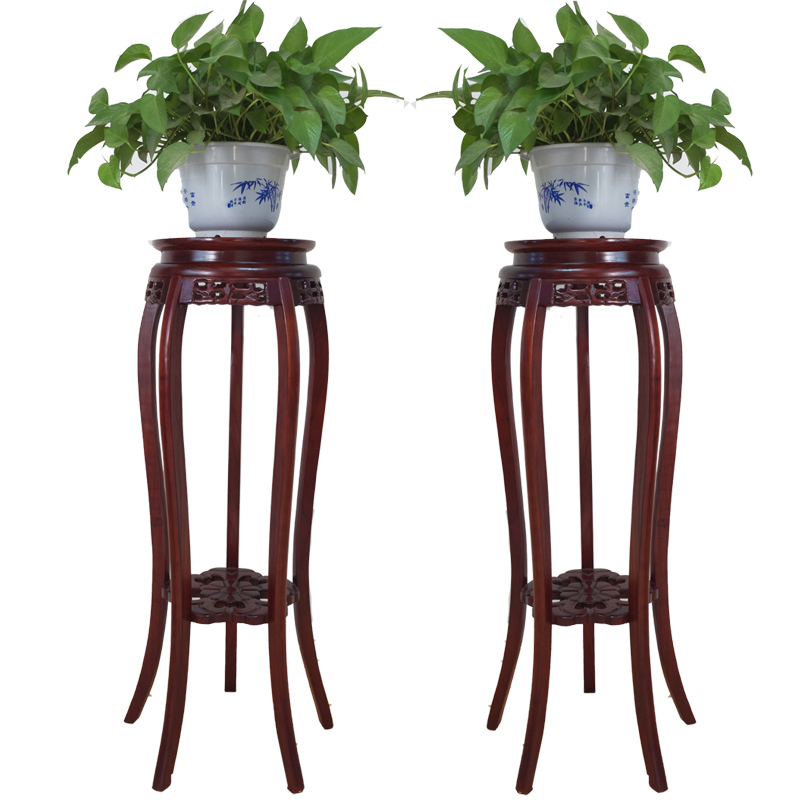 皇豹实木花架客厅室内多层红木质绿萝盆景仿古玄关花盆架工艺品鱼缸架