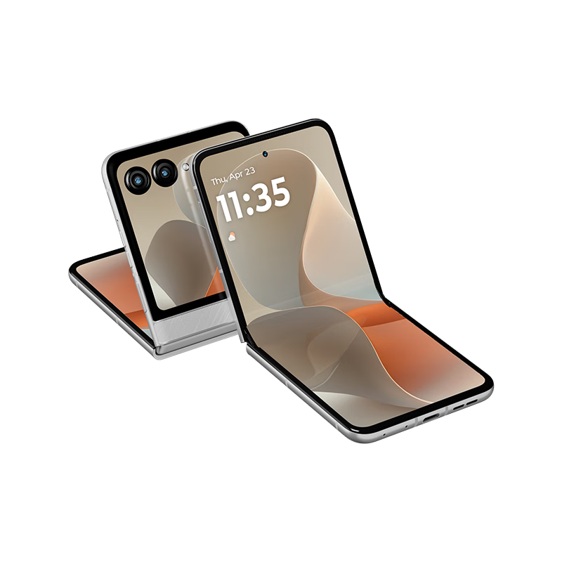 摩托罗拉 联想moto razr 60 第六代折叠屏 60万次折叠认证 康宁防护 湿手触控 12+256 棉花糖白高清大图